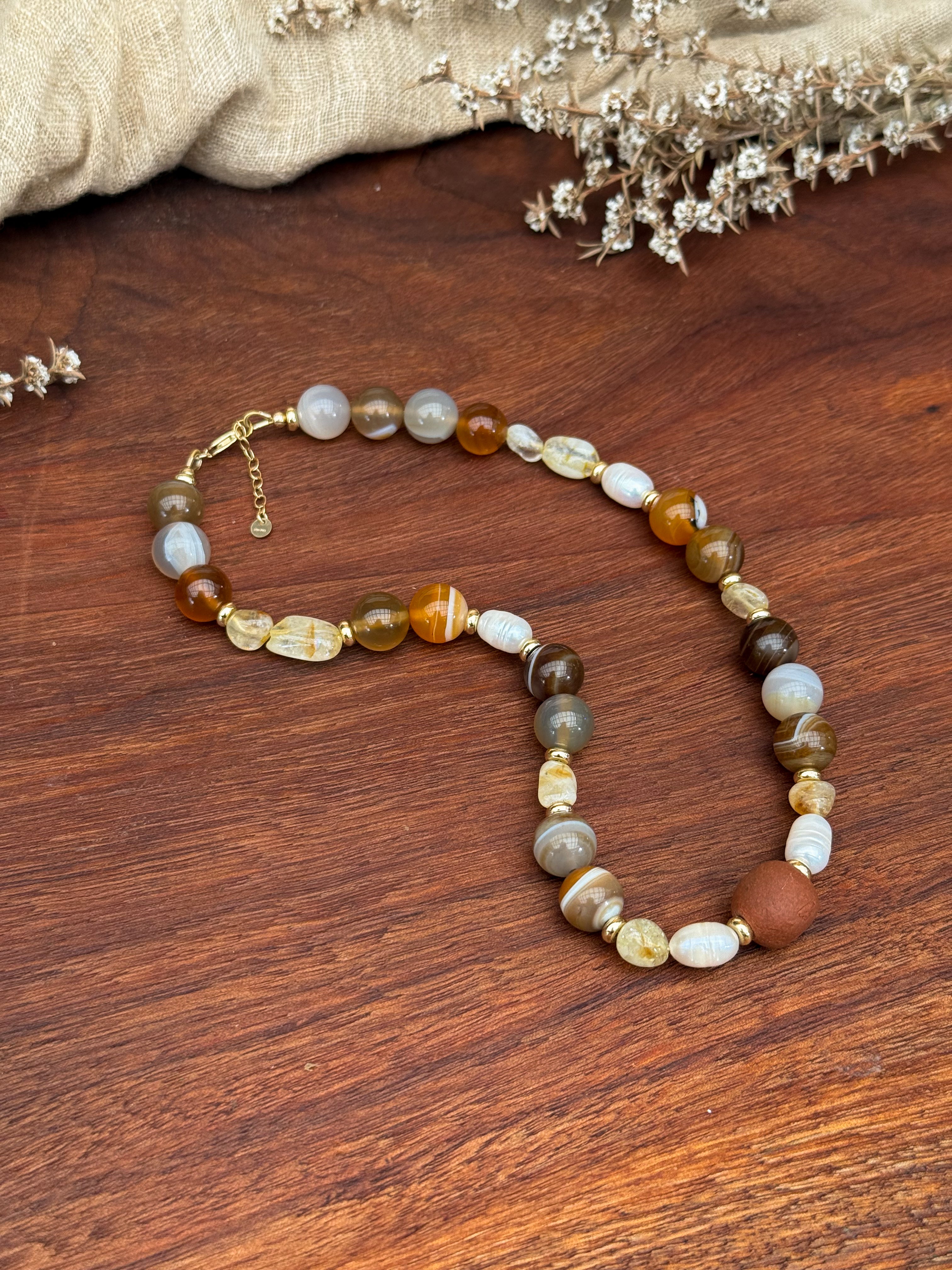 Clay & Flame Necklace