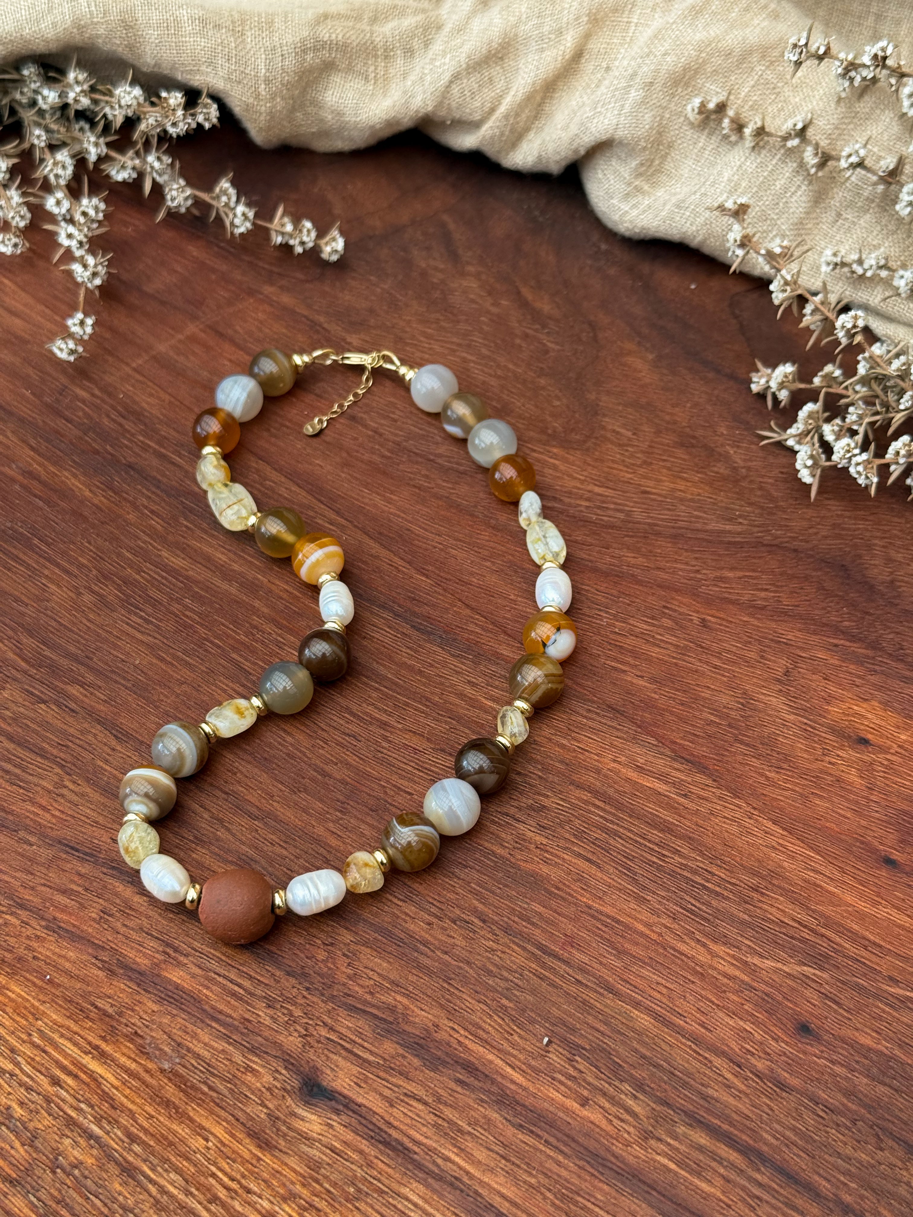 Clay & Flame Necklace