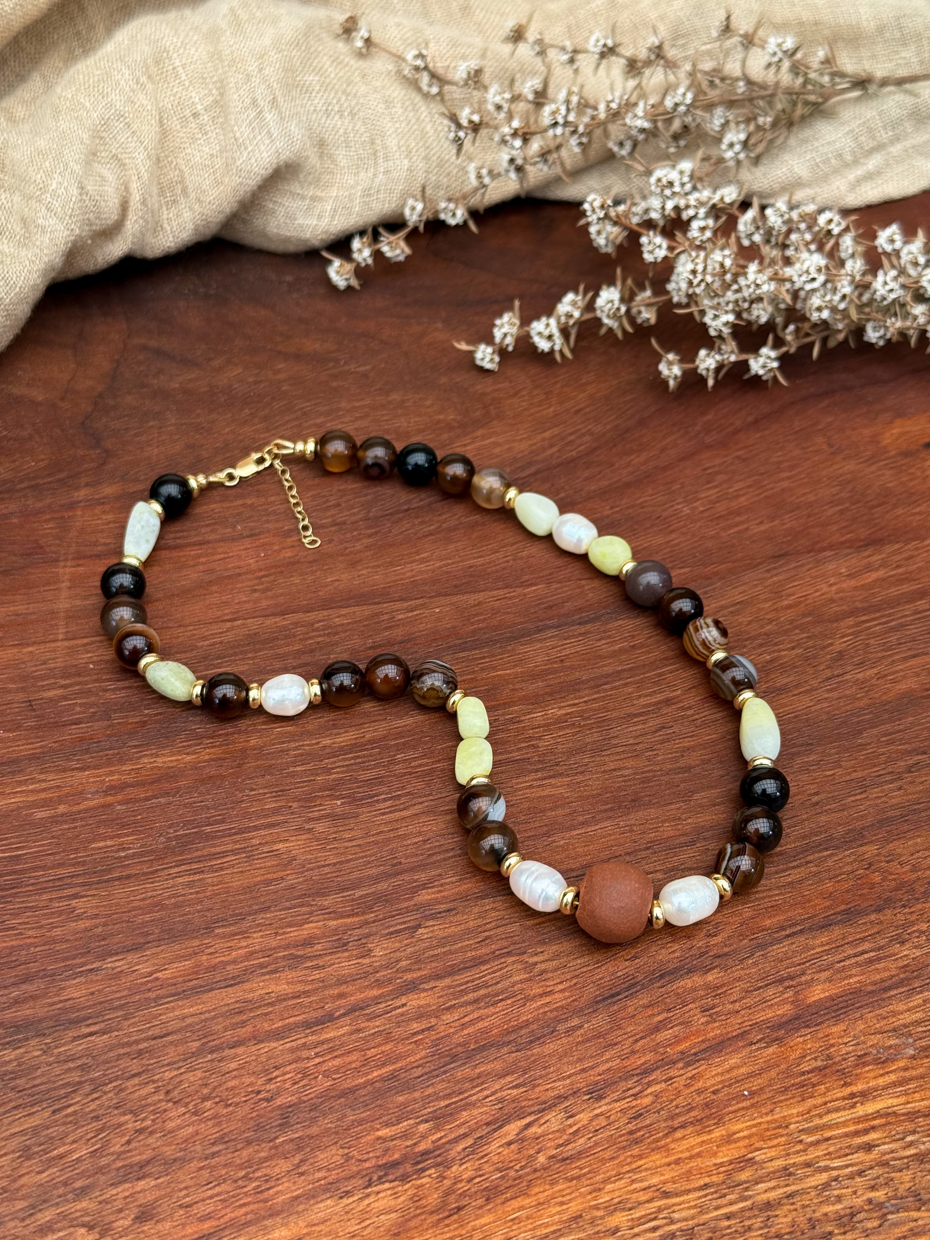 Moss & Bark Necklace