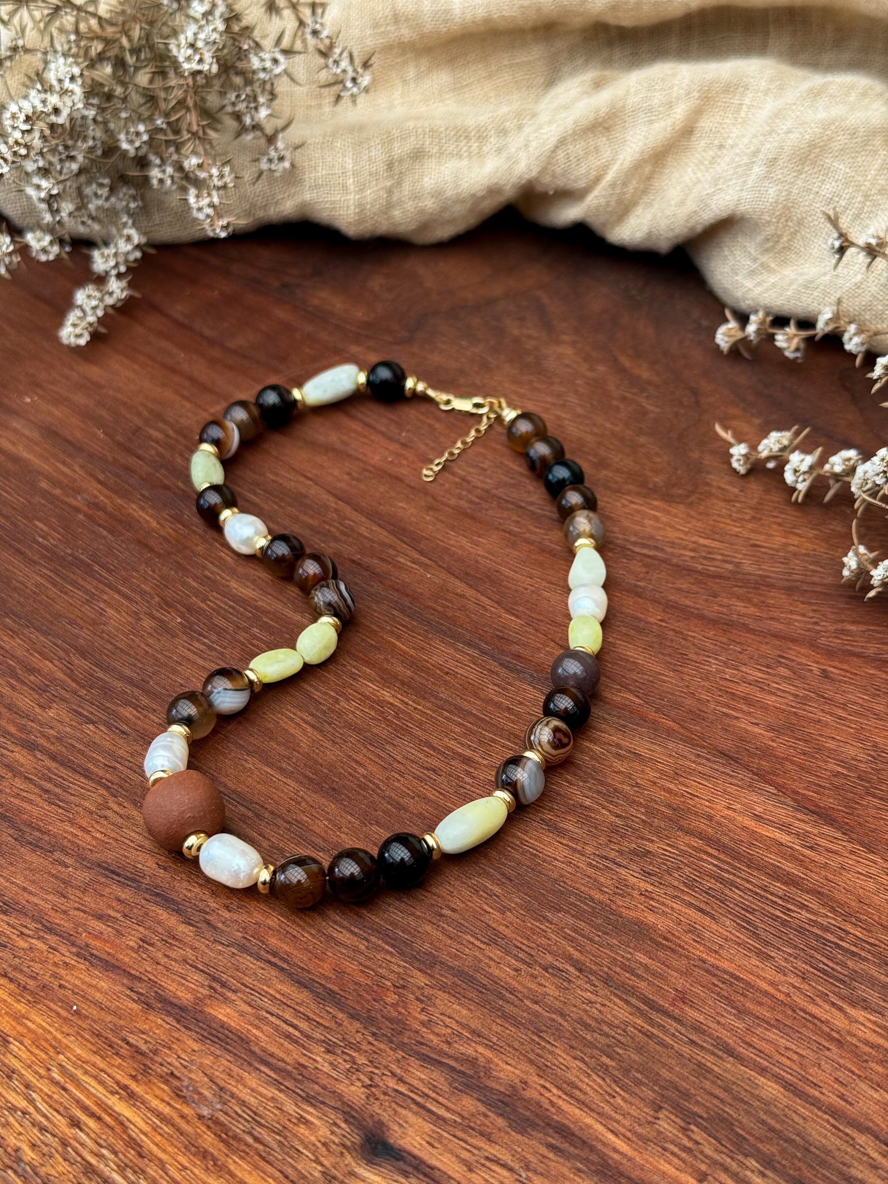 Moss & Bark Necklace